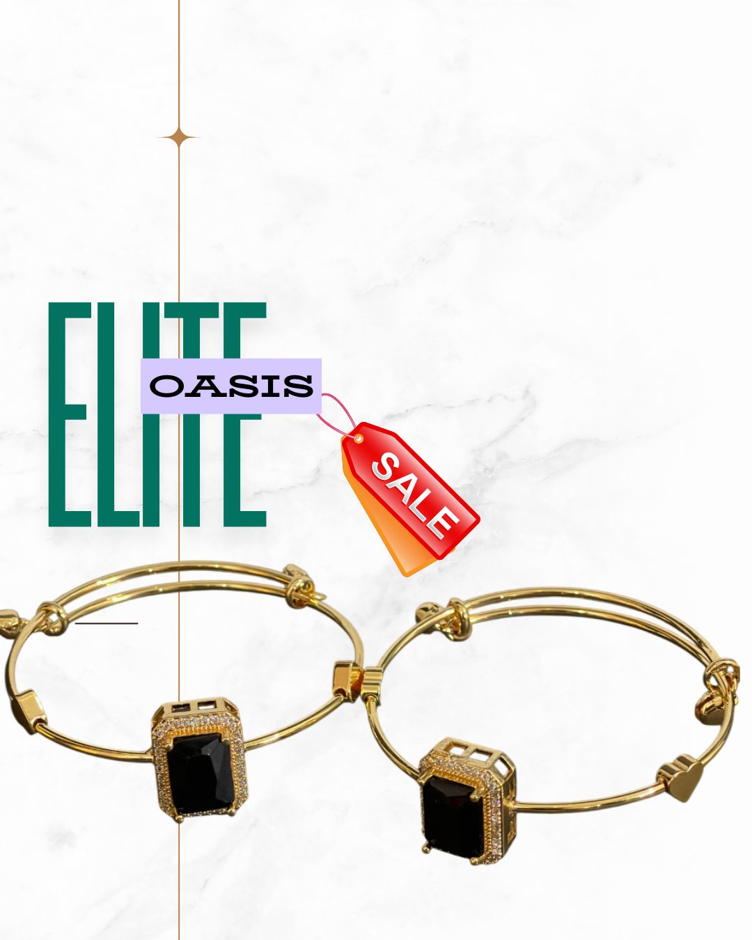 Obsidian Crown Radiance Bracelet – Stainless Steel