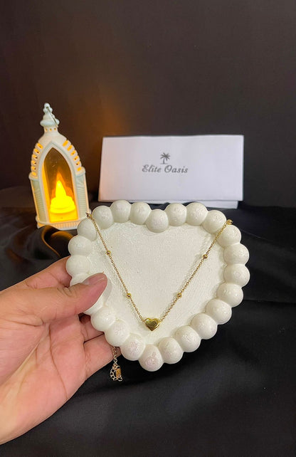 Golden Heart Glow Necklace – Premium Stainless Steel