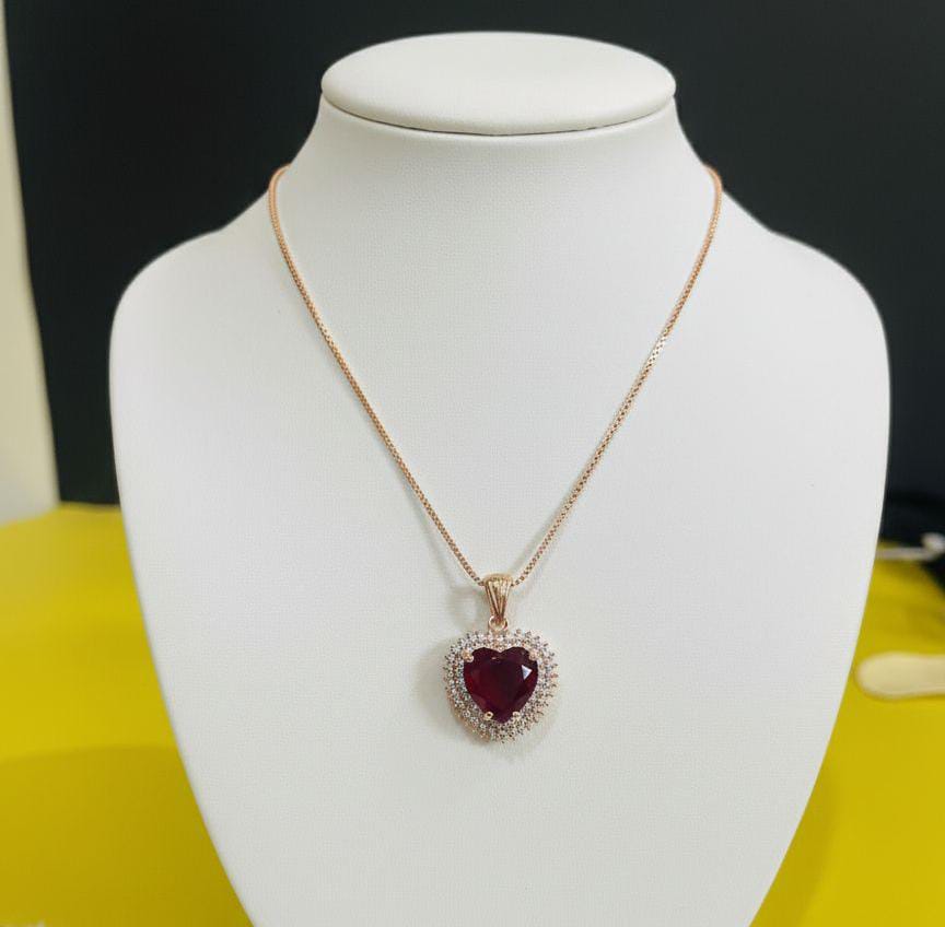Elite Oasis “Royal Crimson Heart” Necklace