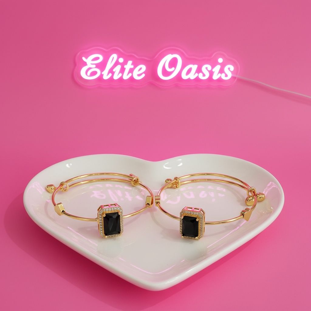Obsidian Crown Radiance Bracelet – Stainless Steel
