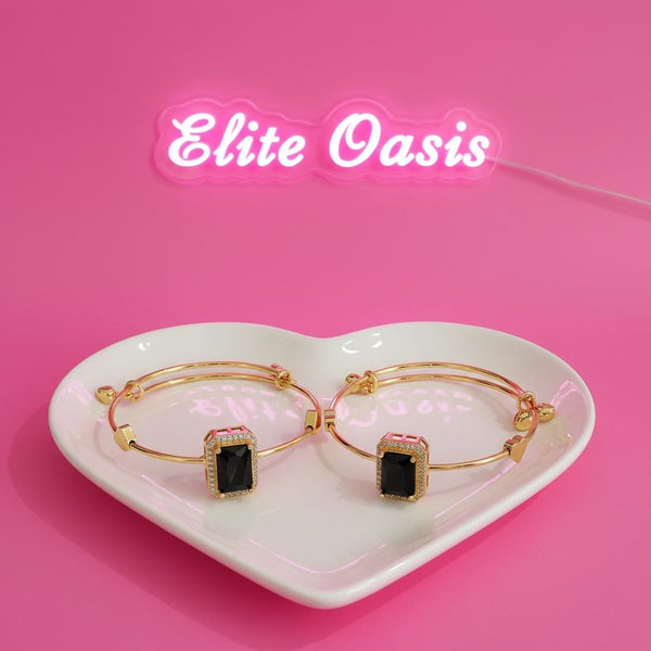 Obsidian Crown Radiance Bracelet – Stainless Steel