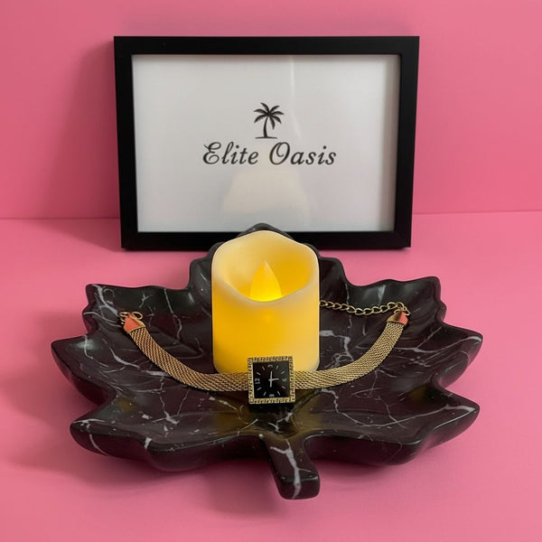 Royal Geometric Timepiece Mesh Bracelet – Stainless Steel