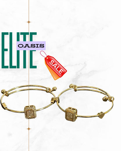 Golden Royale Pavé Radiance Bracelet – Stainless Steel